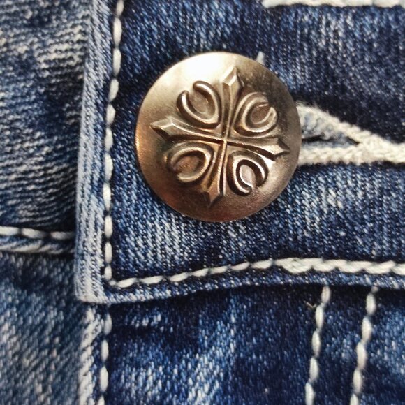 ZCO Jeans Short low-rise denim blue medium washed women's junior size 7 - Picture 6 of 11